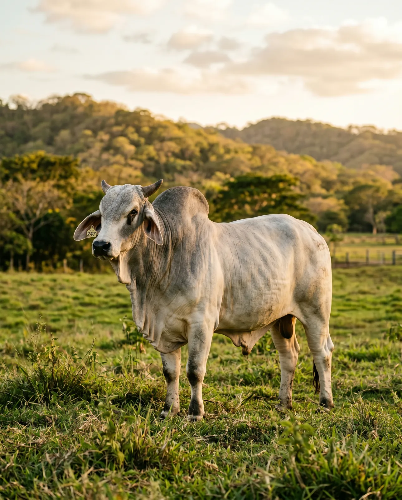 Toro Brahman del hato de Ranch San Rafael en Guanacaste